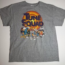 Tune Squad Looney Tunes Space Jam T Shirt Delta Pro Weight Mens Size Large Gray