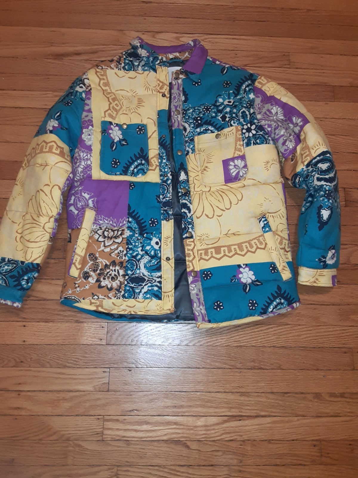 Patchwork Jacket Men BDG Size S Excellent Conditi… - image 1