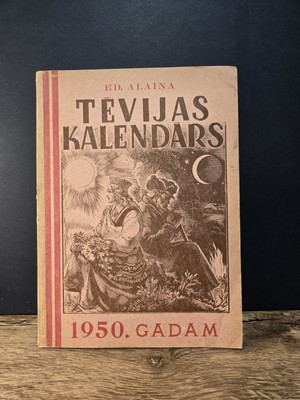 VTG 1950 Patriotic Latvian ''Tēvijas Kalendārs'' (Fatherland Calendar) Ed Alaiņa