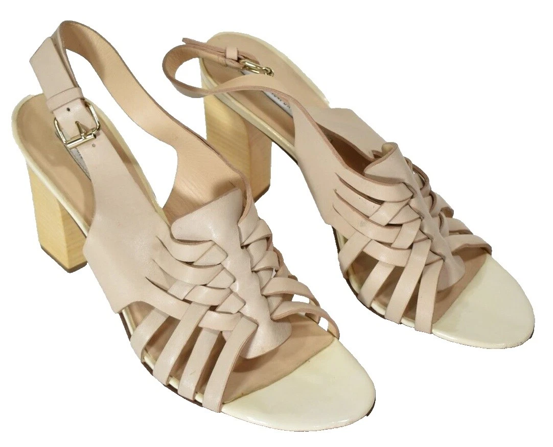 Diane von Furstenberg Buckle Leather Upper Sandals for Women