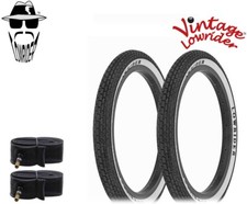  2 16 X 1.75 Whitewall Raised VINTAGE ORIGINAL LOWRIDER LETTER Tires W/ Tubes.