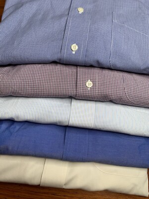 Charles Tyrwhitt Button Up Shirt Men's 16.5-36 Slim Fit Lot Of 5 No Iron Perfect