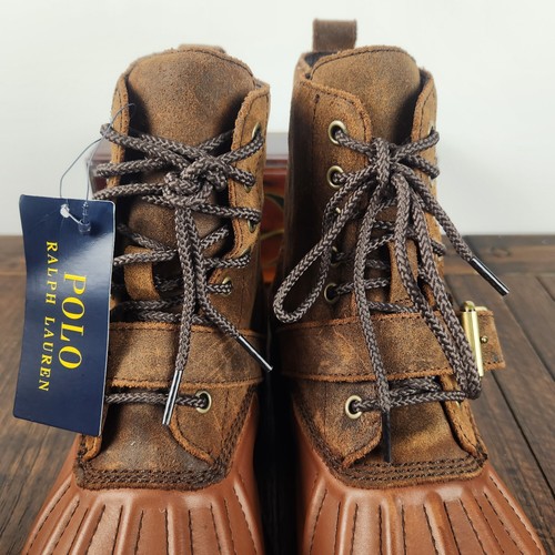 Polo Ralph Lauren Oslo High BT WP braun/schwarz wasserdicht Stiefel Herren Größe 10,5 - Bild 11 von 14