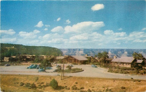 Bright Angel Lodge South Rim Grand Canyon National Park Arizona Postcard - Picture 1 of 2