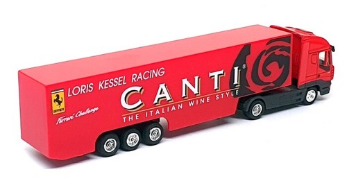 New Ray 1/87 Scale SS-47009 Iveco Strallis Ferrari Transporter Truck (Canti) Red - Picture 2 of 5