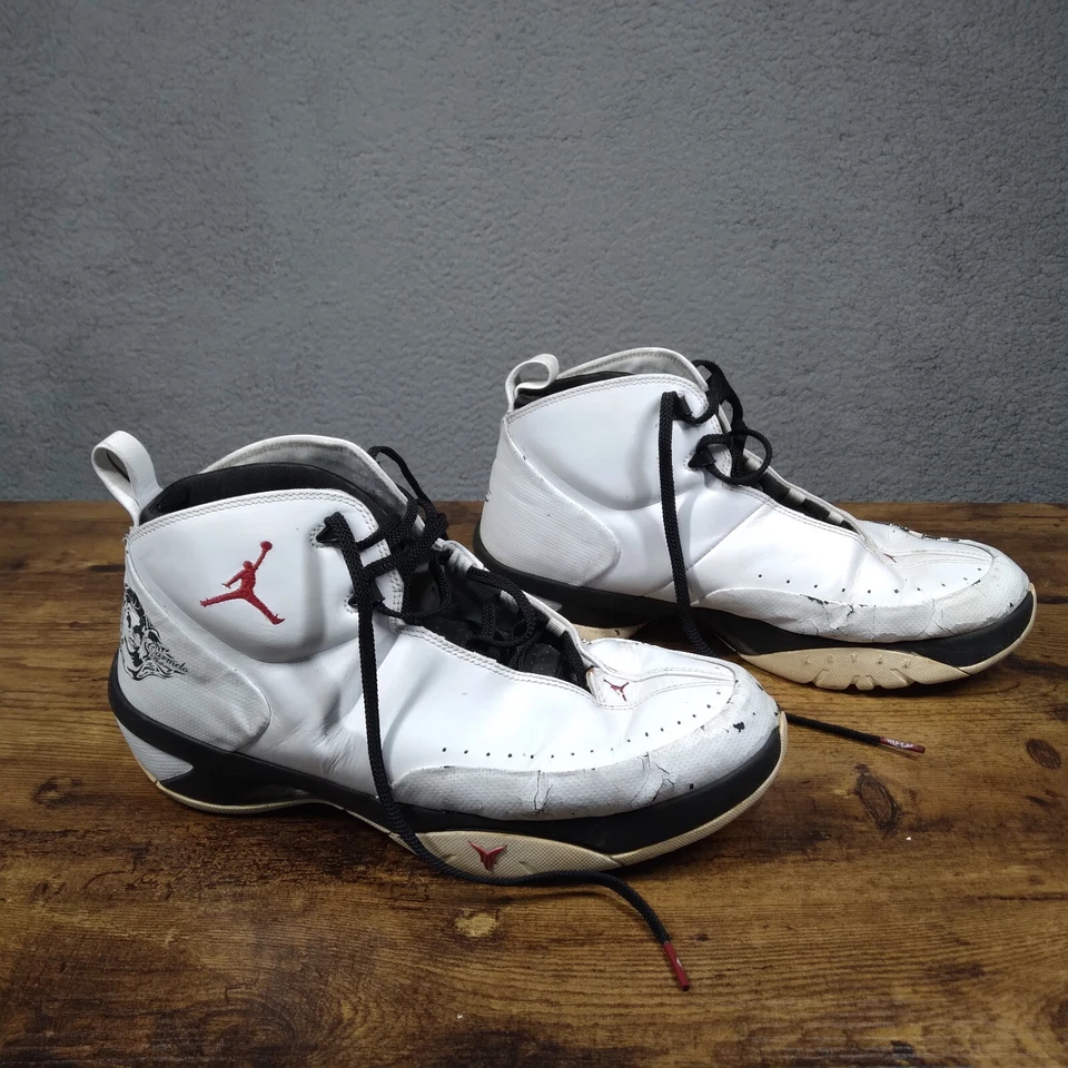 罕见 2007 Jordan Melo M3 生日白色校队红色黑色 10.5 码 314302-161 — 第 2/4 张图片