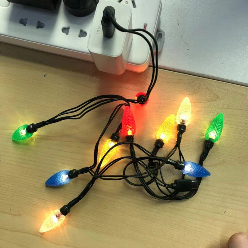 Christmas LED Fairy String Lights Xmas USB Charger Cable Cord For Samsung iPhone - Image 4 of 4