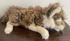 Folkmanis Realistic Gray Brown Wolf Full Hand Puppet Plush Plastic Teeth