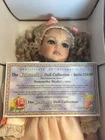 Amanda Collection Doll Porcelain Blonde Curl Peach  20” Samantha Tuesday Morning