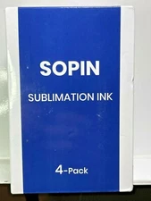 Package of 4 SOPIN Sublimation ink 100ml Black NEW