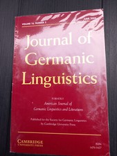 Journal of Germanic Linguistics - 2004 June volume 16 # 2 - Languages Cambridge