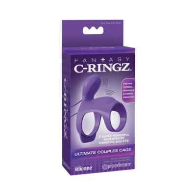 Fantasy C-Ringz Ultimate Couples Cage Purple Vibrating Cock Penis Vibe Sex  Toy | eBay