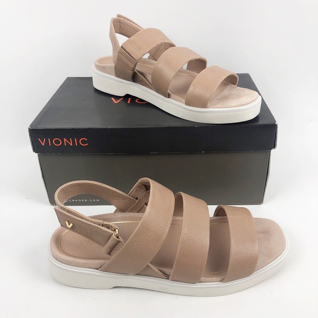 Vionic Womens Tan Leather Leila Keomi Sandals Size 8 $130 | eBay