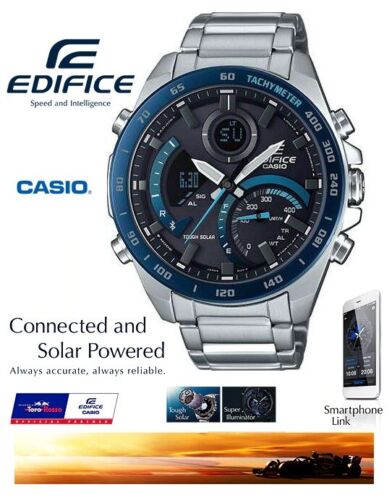 CASIO EDIFICE ECB-900DB-1BER CON BLUETOOTH, SMARTPHONE LINK Y ENERGIA SOLAR - Photo 4 sur 7