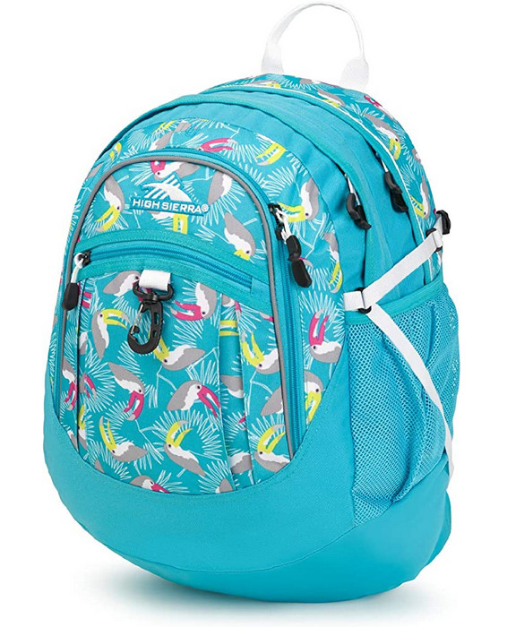High Sierra Fat Boy Backpack - Toucan Tropic Teal White