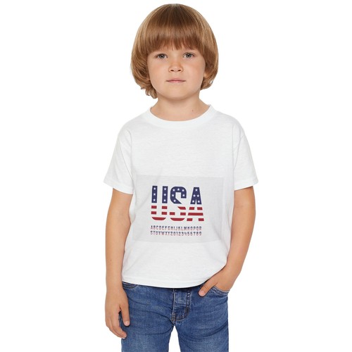 USA Flag Toddler T-Shirt, 4th of July Gift - Picture 4 of 5