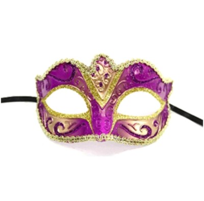 Lila Glitzer Augenmaske Maskenball Elegant Fee Kostüm Halloween