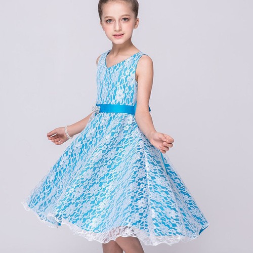 ለNiña Flor Vestido de fiesta Vestido de verano Niños Niñas Línea A Vestido Ropa informal - Imagen 18 de 25