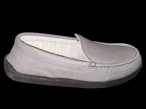MY PILLOW MY SLIPPER Slip-On Leather Memory Foam Moccasins Gray Men 8 NWB - Picture 9 of 19