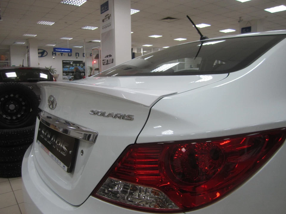 for hyundai accent solaris lip spoiler ducktail trunk wing 2010-2016 Foto 3 de 4