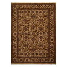 7'11" x 10'11" Hand Knotted 100% Wool 200 KPSI Jaipur Oriental Area Rug Tan
