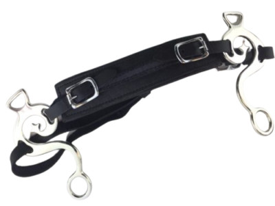 Barock HACKAMORE Trense silberne Beschläge echtes braun/schwarzes Leder wattiert