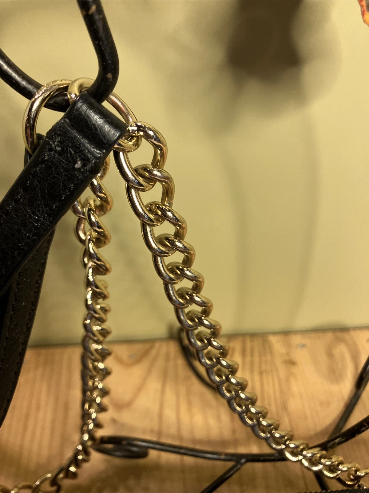 Coach pelle ciottolata Quinn borsa a tracolla a tracolla cinturino catena F52709 nero