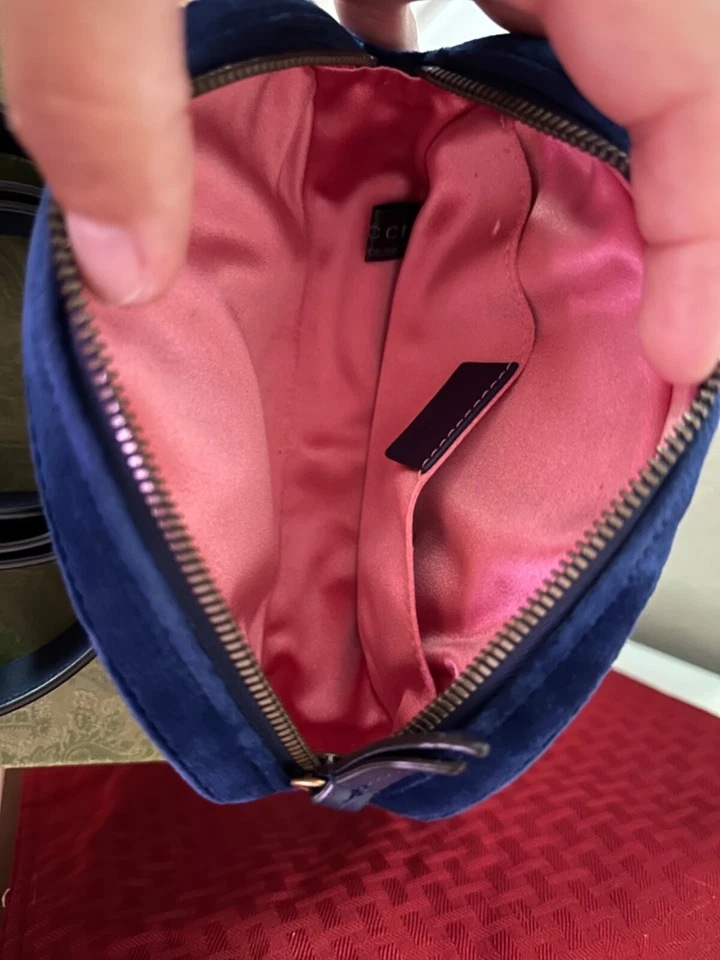 bolso cintura marmont terciopelo gucci azul Foto 3 de 4