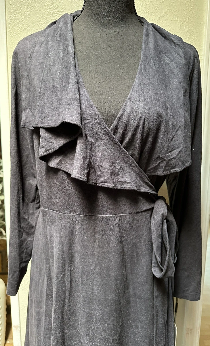 Polyester spandex hot sale wrap dress