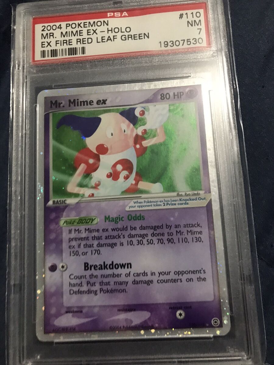Mr Mime EX Fire Red Leaf Green Holo 110/112 - PSA 7 NM Mr Mime EX Fire Red Leaf Green Holo 110/112 - PSA 7 NM