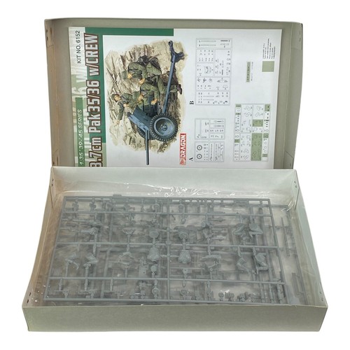 Dragon 1/35 3.7cm Pak 35/36 w/CREW Model Kit 6152 Un-made - Picture 6 of 6