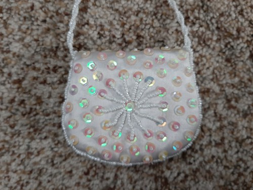 Girls Teenagers Pakistani Indian Desi Purse Pearls Handle Shiny Party Cute Beads - Picture 2 of 4
