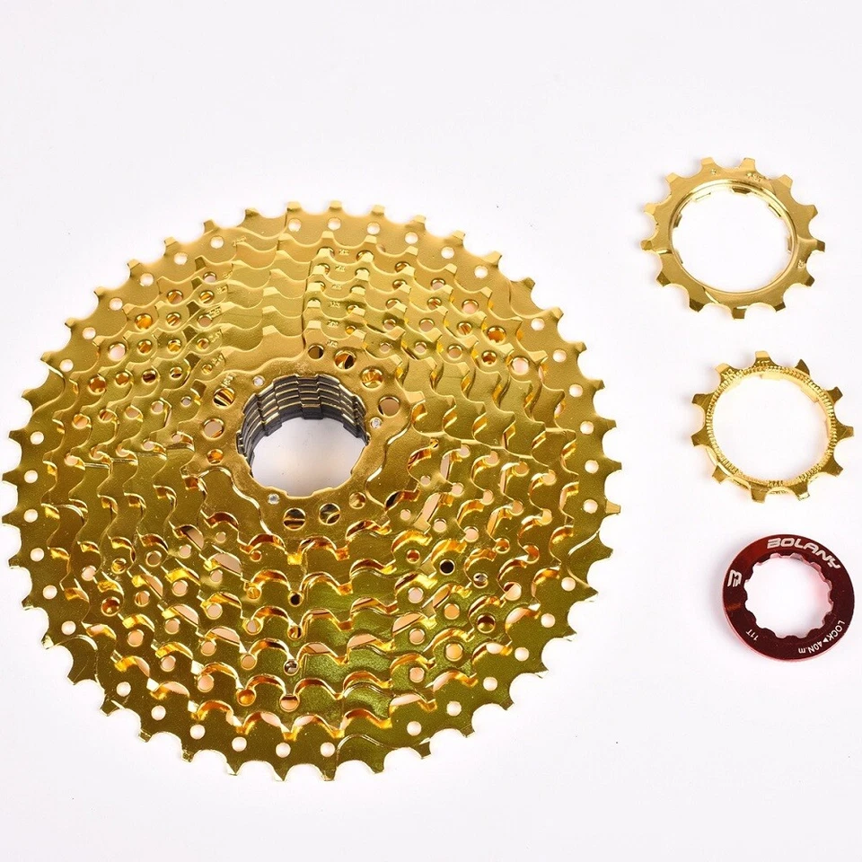 Bicicleta MTB BOLANY 9 velocidades 11-42T dorado cassette volante apto para Sram Avid Shimano EE. UU. Foto 3 de 4