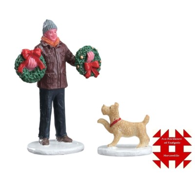 LEMAX VILLAGE TREE LOT FIGURE, SET OF 2 - ITEM # 52383 NIP