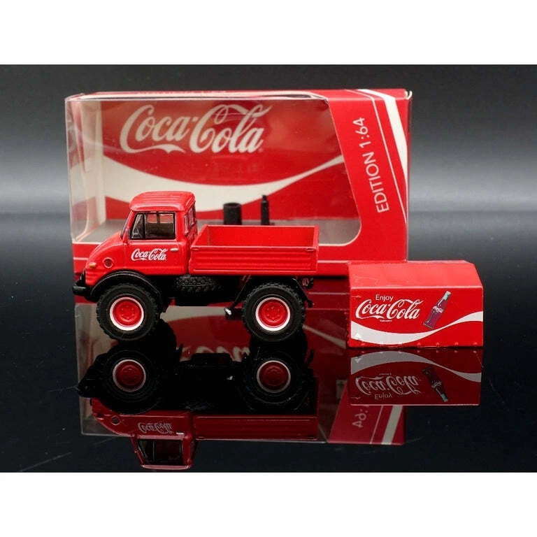 Schuco x Coca-Cola 1/76 Scale Model Diecast Model Red UNIMOG 406 Toy Gift Truck - Image 2 of 4