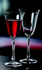 Wine Glass by CRYSTALITE Bohemia PARUS 9.25" Tall Stem