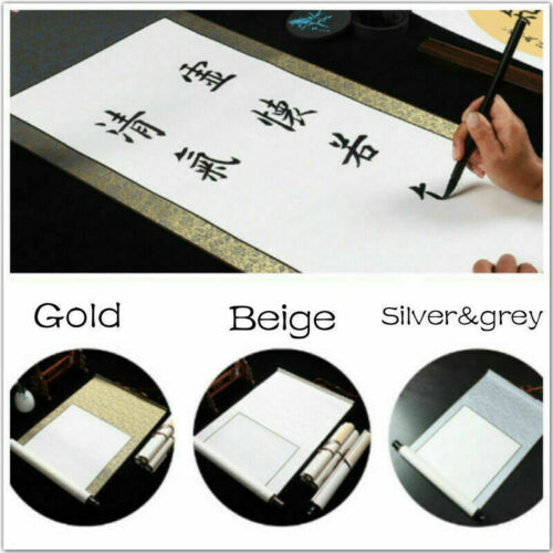 1 X Chinese Vertical Wall Hanging Scrolls Blank Xuan Paper Calligrpahy Tools EAN - Picture 3 of 15