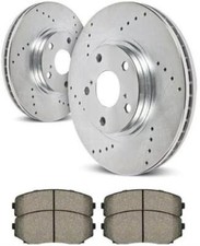 Front Drilled Rotors + Ceramic Pads For Subaru Forester Impreza Outback Legacy