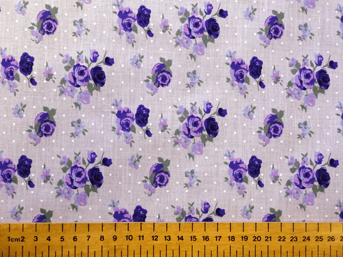 Rosen & Weiß Nadel Punkte Blumen auf Elfenbein Hintergrund – Frühling Sale - - Bild 3 von 4