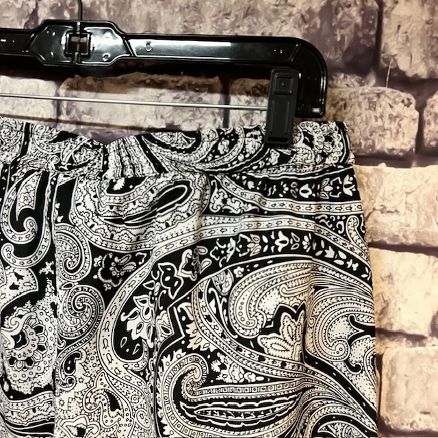 Pantaloni pull on bianchi e neri Michael Kors taglia 10 100% poliestere