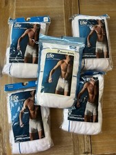 Lot Of 5 Packs Of 2 Vintage Jockey Life Boxer Briefs XL white NOS