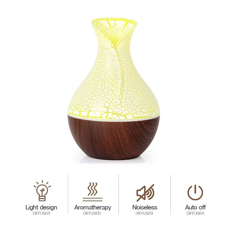 Mini Diffusore Aromi 130ML Umidificatore Silenzioso 7 Luci LED Multicolor IP20 - Immagine 2 di 4