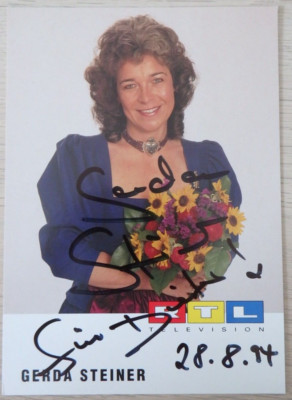 Autogramm deutsche TV- und Theater Schauspielerin Gerda Steiner 1994 (105346)