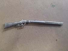 Vintage Miniature Die Cast Metal Repeater Rifle Very Cool 4.5"
