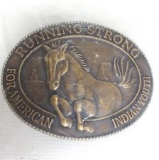 Billy Mills Running Strong For American Indian Youth Belt Buckle 1996 New