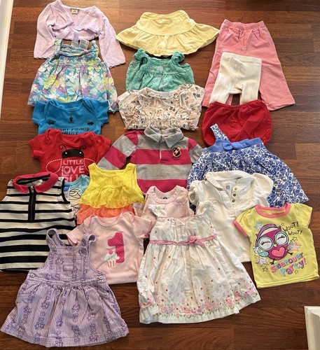 21 Piece Lot Of Size 12 Month Girl Baby Clothes