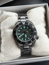 Seiko SBPK007 Night Vision GMT Watch Prospex Solar Sapphire 200m Timepiece