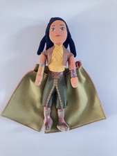 Disney Raya The Last Dragon Heroine Girl Plush Doll With Red Cape Used
