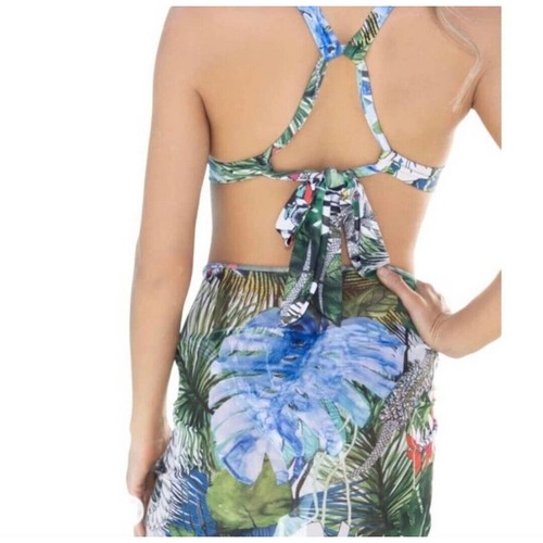 Christian Lacroix X Swiminista Superb Long Sarong Wrap Jardin Exo'Chic Print NWT - Picture 2 of 4