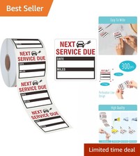 Durable Oil Change Reminder Stickers - 300 Count, 2 X 2 - Minimalist Black